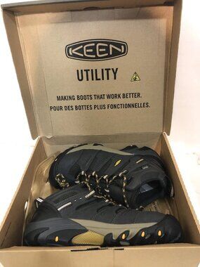 Keen Lansing Mid WP 1018079EE Black Work Boots Steel Toe Size 10, 13
